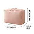 thumbnail image 3 of Wovilon Storage Trunk Storage Bags Large Capacity Clothes Storage Bag Organizer With Reinforced Handle Thick Fabric For Comforters, Blankets, Bedding, Foldable With Sturdy Zipper, Clear Window, 3 of 3