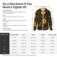 thumbnail image 5 of Uemuo Fall Sunflowers Leaves Pattern Women's Full Zip UPF 50+ Sun Protection Hoodie Jacket Long Sleeve Sun Shirt Hiking Outdoor Performance with Pockets-Medium, 5 of 9