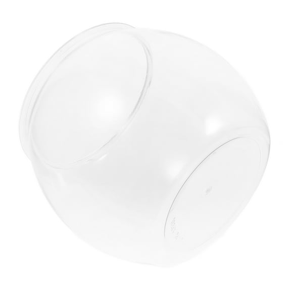 Transparent Plastic Fish Bowl for Food Storage Clear Viewing Shatterproof Desk Aquarium 7 inch