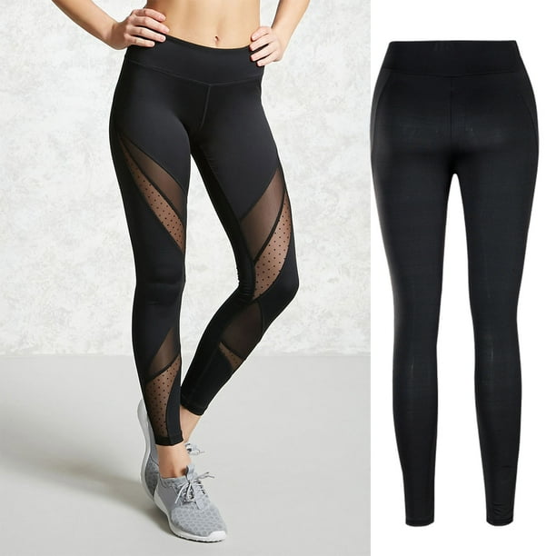 Transemion Stylish Sport Leggings For Women Look Good And Feel During  Workout Comfortable And Breathable Black S 