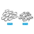 thumbnail image 3 of Unique Bargains 3/16' Wire Rope Kit, 40 Pack M5 Stainless Steel Thimbles & Clamps for Wire Rope, 3 of 7
