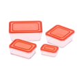 thumbnail image 4 of STARTIST 4 Pieces 1/12 Kitchen Dollhouse Bento Lunch Boxes Accessory DIY Pretend Play Red, 4 of 9