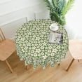 thumbnail image 4 of Round Tablecloth Retro Groovy Flowers Table Cloths Waterproof Table Cover for Wedding Party Dining Holiday Banquet, 4 of 6