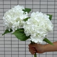 thumbnail image 4 of Hydrangea Artificial Flowers Outdoor Artificial Hydrangea Flowers UV Resistant Fake Plants, Faux Plastic Flower for Indoor Outside Hanging Plants Garden Porch Window Home Wedding Decor (White), 4 of 5