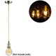 thumbnail image 2 of Mini lámpara colgante industrial simple, soporte de lámpara E27 vintage, tela tejida negra, cable de luz ajustable, kit de iluminación colgante estilo 1, 2 of 5