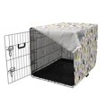 thumbnail image 3 of Banana Dog Crate Cover, Patterned Fruit Dots Lines 90's Style Plain Background, Easy to Use Pet Kennel Cover Small Dogs Puppies Kittens, 7 Sizes, Multicolor, by Ambesonne, 3 of 6