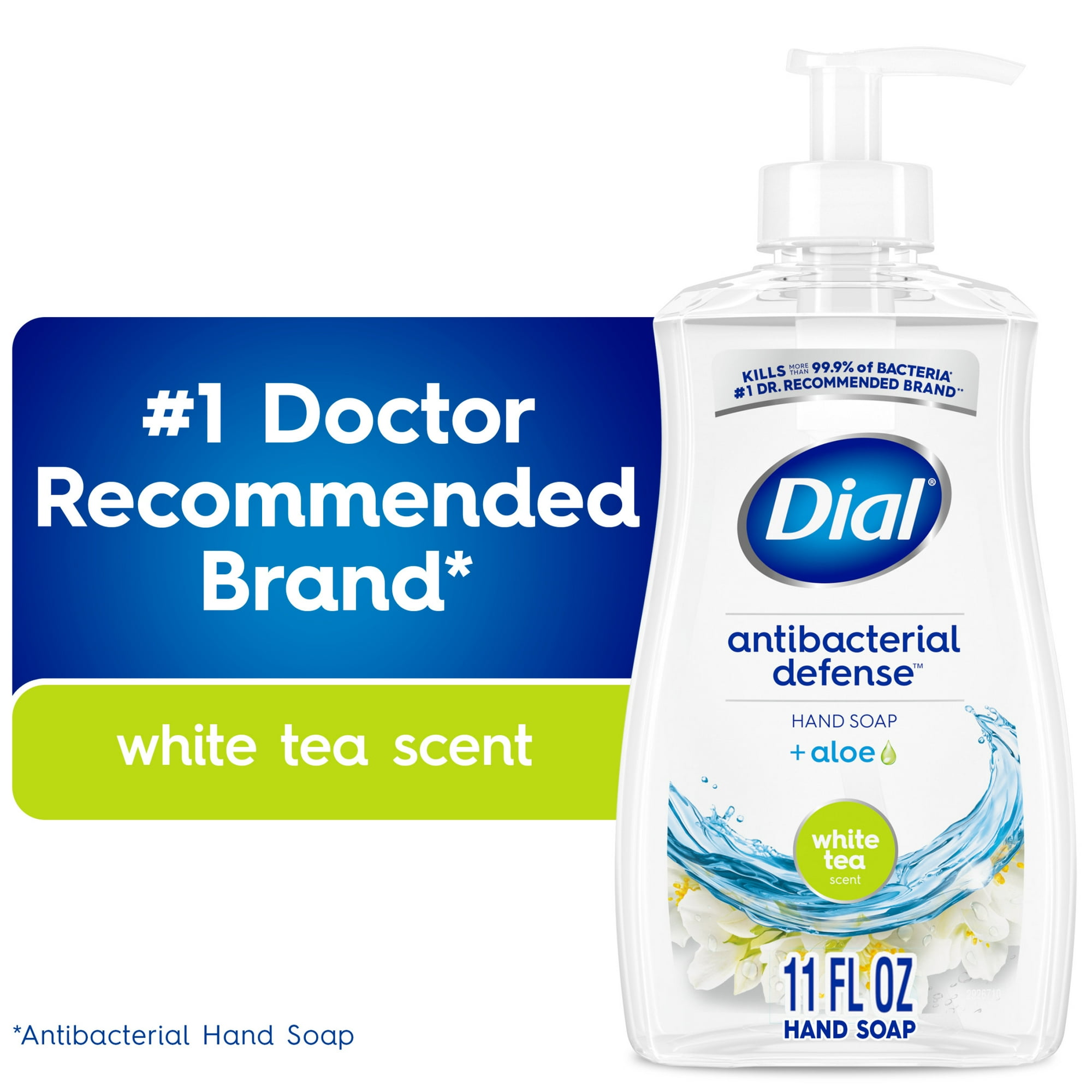 Dial Antibacterial Liquid Hand Soap, White Tea, 11 fl oz