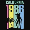 thumbnail image 2 of Netflix Junior's Stranger Things California 1986 Rainbow Stripe Demogorgon Racerback Tank Top Black X Small, 2 of 5