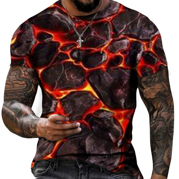 Herrnalise Gift For Men Men Casual Fashion Round Neck Pullover Print T-Shirt Short Sleeve Tops under $10