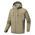 thumbnail image 2 of Mens Sweatshirt Under $10 Men's Hooded Softshell Jacket Waterproof Lightweight Insulated Windbreaker Versatile Loose Outdoor Raincoats, 2 of 9
