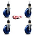 thumbnail image 2 of 5 Inch Solid Poly Wheel Swivel 1-7/8 Inch Expanding Stem Caster Set SCC, 2 of 2