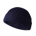 thumbnail image 2 of Sinhoon Men Women Winter Knitted Hat Beanie Skullcap Sailor Cap Cuff Brimless Retro Warm Hat, 2 of 5