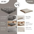thumbnail image 5 of Meditation Floor Pillow 22×22 Inch 2 Pack Large Floor Cushions for Adults Square Tufted Corduroy Floor Pillows for Yoga Living Tatami Room Grey, 5 of 12