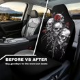 thumbnail image 4 of Uorisanigo Skull Rose Car Seat Covers 2 Pcs Car Seat Covers Front Seats Only Waterproof Breathable Easy to Install Anti-Slip Back Fabric Universal Fit for Auto Truck Van SUV, 4 of 7