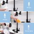 thumbnail image 2 of 3-in-1 Kitchen Faucet with Press-Type Glass Rinser, High-Arc Pull-Down Sprayer Faucet, 3 Function Spray Mode, Matte Black Finish, for Modern Kitchen Sink, 2 of 8
