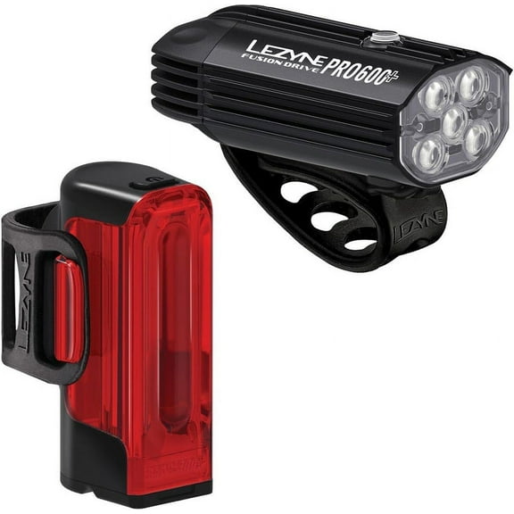 Lezyne Fusion Drive Pro 600 / Strip Drive 300 Pair Light Set