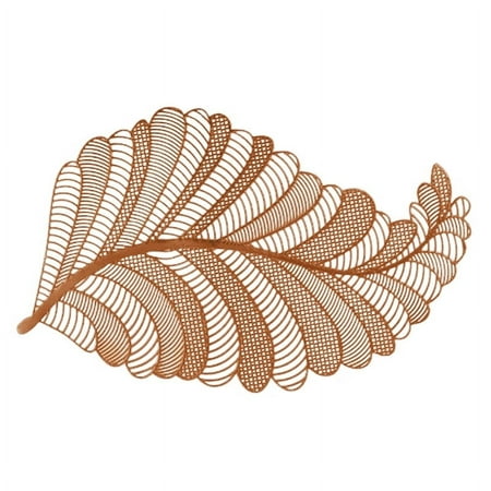 

VERMON Placemat Table Placemat Irregular Hollow Leaf Shape Japanese Style Non-slip Waterproof Heat Insulation PVC Dishwasher Safe Dining Mat Kitchen Supplies