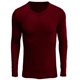 thumbnail image 2 of Hombres Sólido Casual Pullover Manga larga Cuello en V Cerca del cuerpo Sin capucha Camisa Blusa Pompotops oipoqjl16917, 2 of 4
