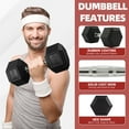 thumbnail image 3 of Sprint Demon Hex Dumbbell Set – Pairs of 5-25lb Free Weights for Home Gym, Full-Body Workout, Non-Slip Grip, Space-Saving Design, Ideal for All Fitness Levels, 3 of 6