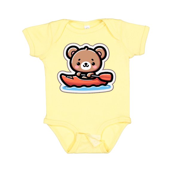 Inktastic Kayaking Future Kayaker Bear Boys or Girls Baby Bodysuit