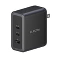 thumbnail image 1 of Adaptador de carga ELECOM 100W GaN II de 3 puertos USB-C PD, 1 of 9