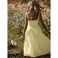 thumbnail image 4 of Sunloudy Vestido midi de verano para mujer, sin mangas, sin espalda, color sólido, cintura alta, vestido de fiesta Sunloudy moda, 4 of 5