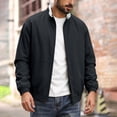 thumbnail image 2 of Kezqiaxn Mens Jackets Plus Size Fashion Zipper Long Sleeve Loose Athletic Jacket Outdoor Turtleneck Outerwear Winter Coat, 2 of 9