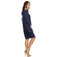 thumbnail image 3 of Moa Collection Women's Casual Solid Loose Fit Long Sleeve Dolman Style Midi Dress, 3 of 4