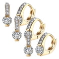 thumbnail image 1 of Aretes Chicos Zirconia1 3 Pzas Aretes Redondos/Zirconia Color Oro Metal., 1 of 2