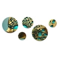 thumbnail image 2 of Designart "Visionary Gold And Turquoise Goddess III" Modern Woman Metal Wall Art Set of 5 Piece, 2 of 5