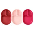 thumbnail image 2 of Boon Chow, Divided Silicone Plate Set, 6m+, Pink, 3 Pack, 2 of 4