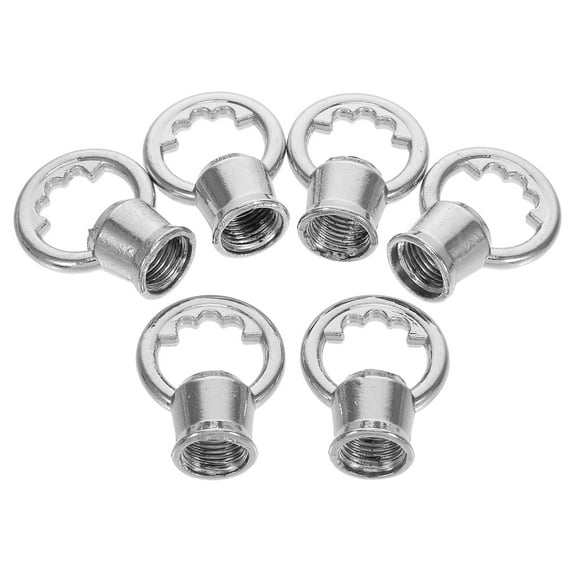 HOOWIFFY 6pcs Metal Eye Nuts Hanging Hardware for Chandelier Ceiling Light Fixtures and Home Decor