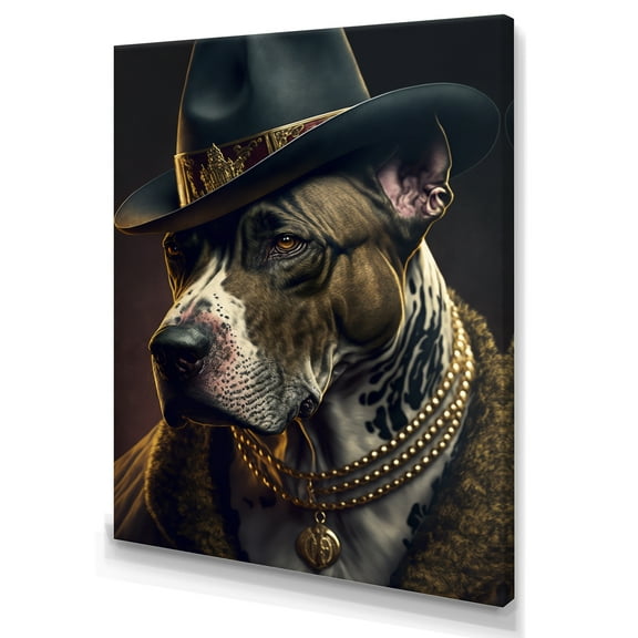 Designart Mafia Pitbull II Canvas Wall Art