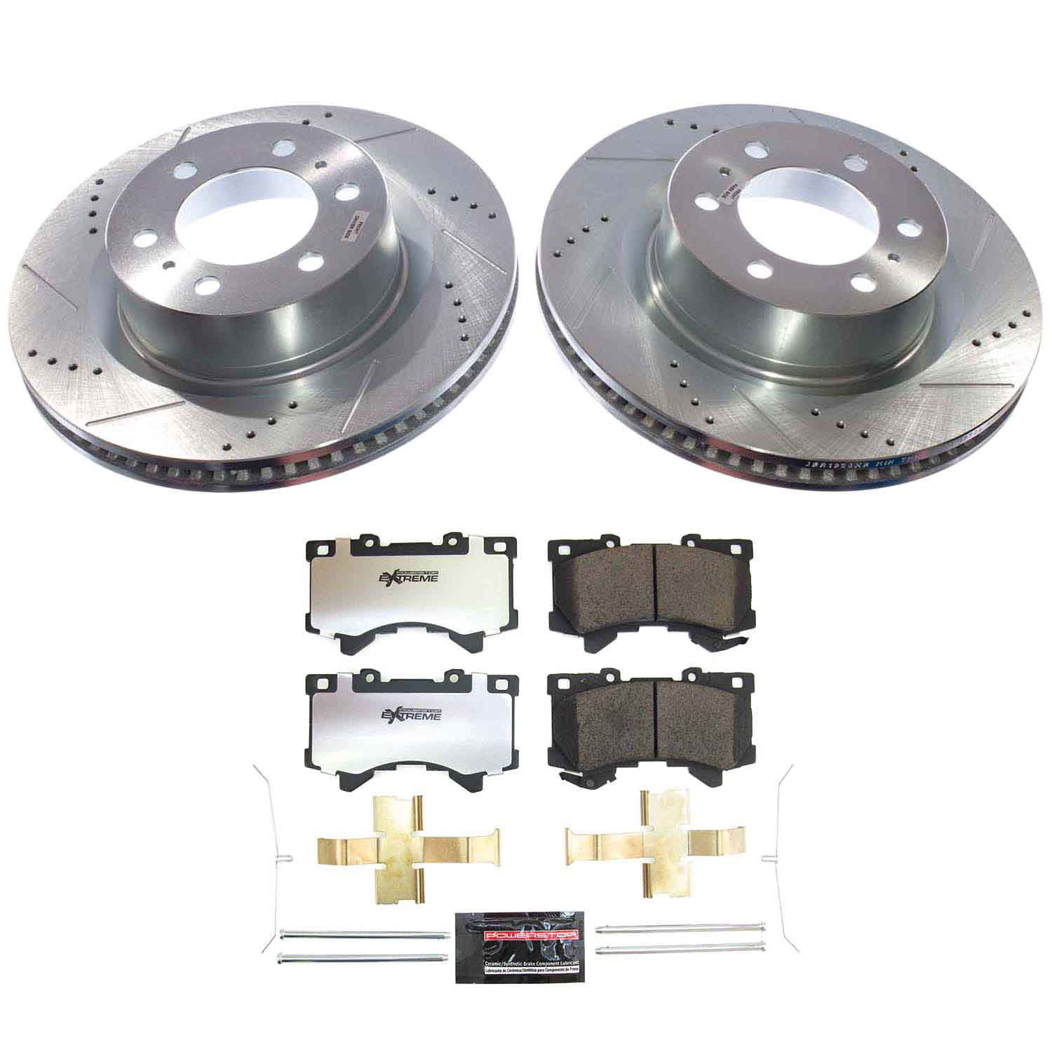 PowerStop Front Z36 Truck & Tow Brake Pad and Rotor Kit for Toyota Sequoia 2023-24, Toyota Tundra 2022-24, K8932-36