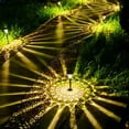 thumbnail image 2 of Lámpara solar de jardín para exteriores, 6 LED, luz blanca cálida + luz de colores, resistente al agua, para césped, patio, camino y jardín., 2 of 8