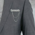thumbnail image 4 of Broches para hombre de lve, con cadenas, traje de de imitación, insignia de camisa, broche , hebil para bodas, , Pta Plata en forma de llave Salvador broches alfileres, 4 of 7