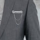 thumbnail image 4 of Broches para hombre, con cadena, pin de solapa para camisa, insignia para traje. Plata en forma de llave, 4 of 7