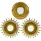 thumbnail image 1 of Juego de espejos decorativos para la decoración de paredes. El espejo Sunlight se utiliza para la decoración de paredes de salas de estar, cada pieza mide 25 cm. El espejo de pared de metal, 1 of 7