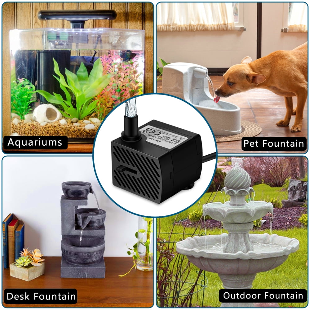 DOMICA 3W 50GPH Mini Submersible Water Pump for Pond, Aquariums, Fish Tank, Fountain, Pet,Hydroponics 110v 60hz