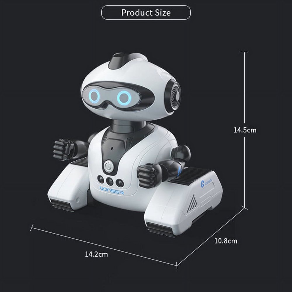 Robot Jouet Programmable Télécommandé - Pour Enfants 3 Ans Et Plus - Marche, Danse, Musique, Yeux LED, Enregistrement Vocal - Rechargeable USB - 3