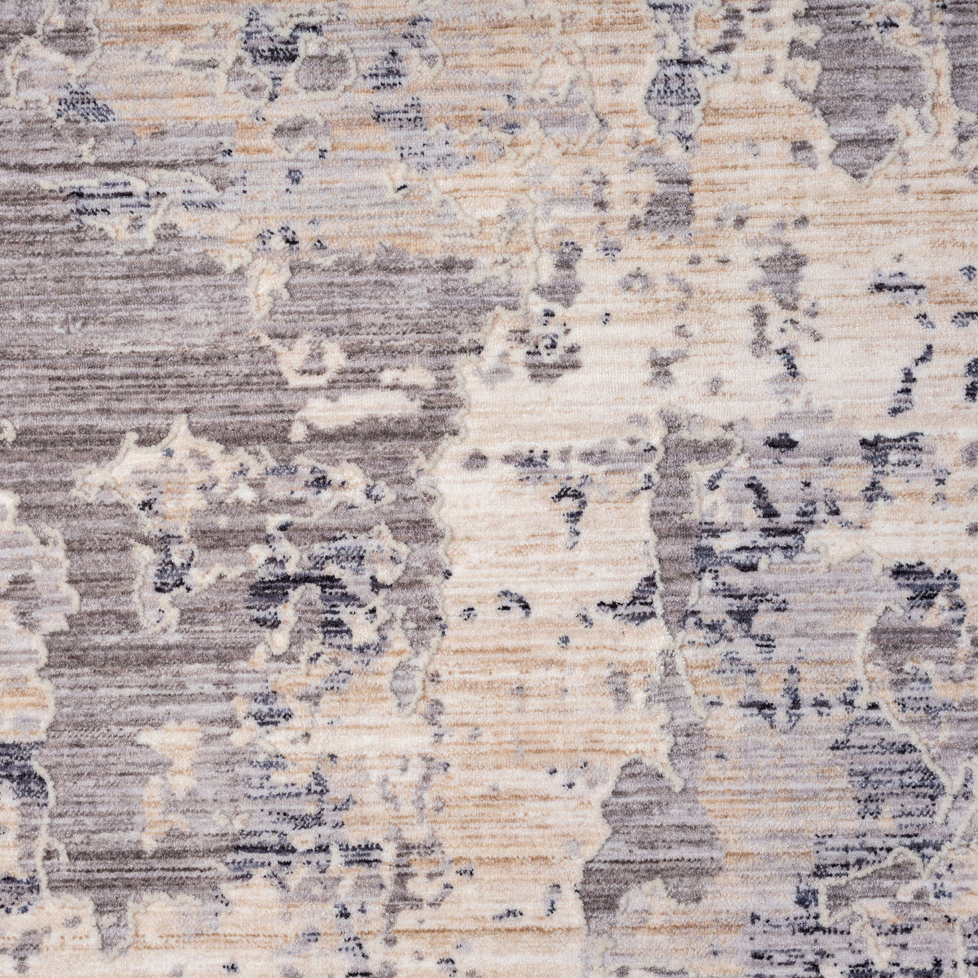 LR Home Mia 7'9" X 9'9" Gray/Blue Abstract Premium Ultra-Soft Indoor Area Rug