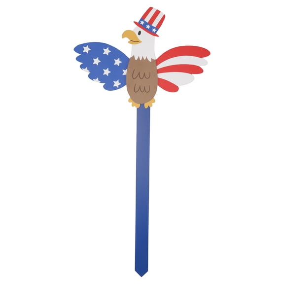 Eagle Wood Yard Stake, Multicolor, 24", Patriotic by Way To Celebrate
