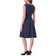 thumbnail image 3 of Vestido sin mangas de mujer Inspire Chic, vestido de oficina casual con cuello barco, color azul oscuro, talla S, 3 of 5
