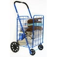 thumbnail image 3 of ATH Large Deluxe Rolling Utility / Shopping Cart - Stowable Folding Heavy Duty Cart with Rubber Wheels For Haul Laundry, Groceries, Toys, Sports Equipment, (Blue, XL), 3 of 3