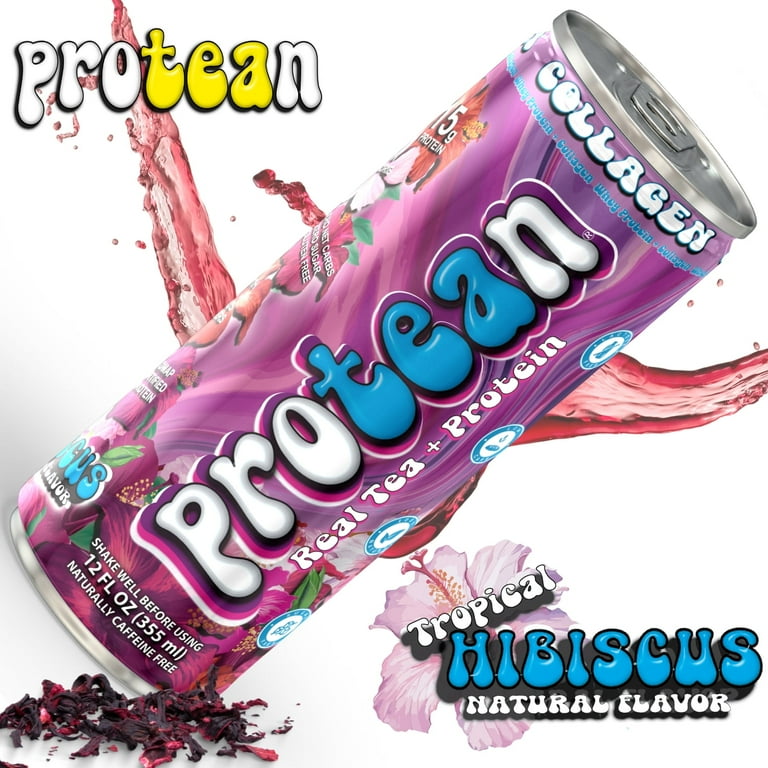 ProTean Tropical Hibiscus, 15g Protein, Herbal Tea, 12-Pack ProTean Tropical Hibiscus, 15g Protein, Herbal Tea, 12-Pack
