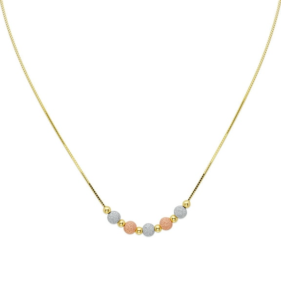 Wellingsale 14k Yellow Gold Polished 1.0mm Box Link Necklace - 17"