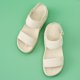 thumbnail image 4 of Sandalias Mujer Punta Abierta Antideslizante Caminar para Viajes Vacaciones (40) Beige, 4 of 9