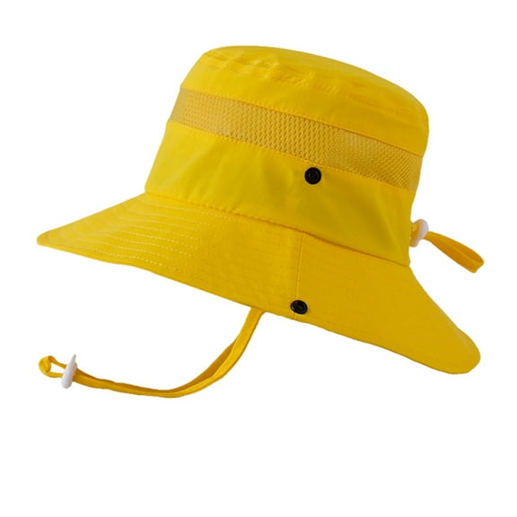 REDARER Kids UPF 50  Sun Hat, Breathable Mesh Bucket Cap with Adjustable Chin Strap for Summer Outdoor Casual Wear,One Size