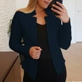 thumbnail image 2 of Rigardu blazer for women womens blazer blazer jacket women Autumn And Winter Small Suit Long Sleeve Solid Color Cardigan Jacket Jacket Suit Dark blue+XXL, 2 of 3