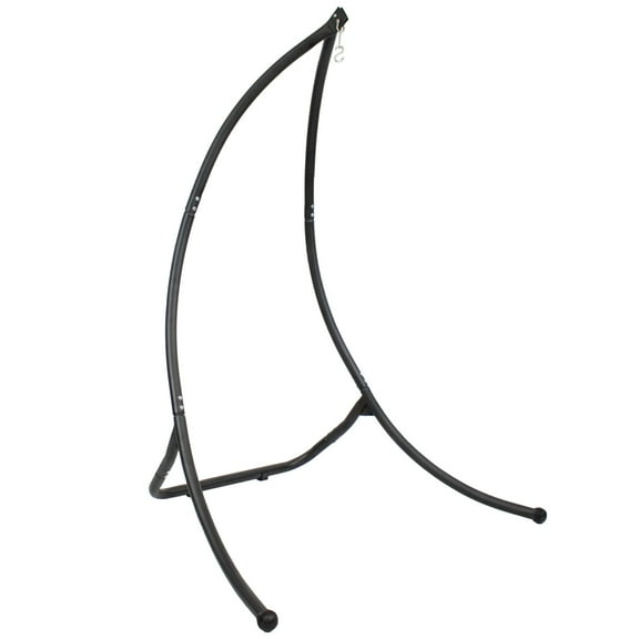 Sunnydaze 440 lb Capacity Powder-Coated Steel Curved Hammock Chair Stand - Black